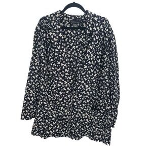 Counterparts Animal Jacket Womens 18w 18 Black White Cat Tree Bird Moon Star